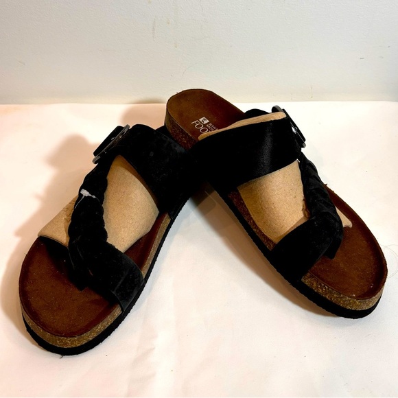 WHITE MOUNTAIN Sz 10 Halftime Braided Tow Wrap Slip On Slides NWOT - Picture 2 of 9